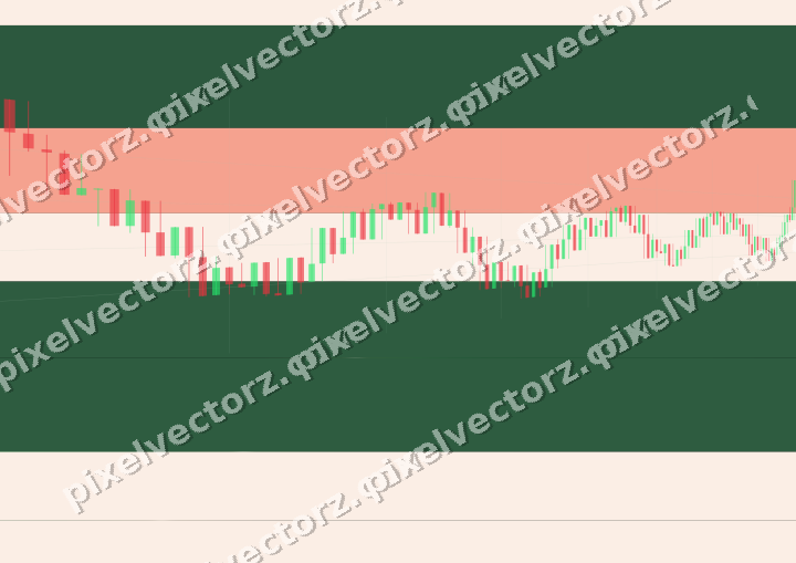Glowing neon chart background in green and red