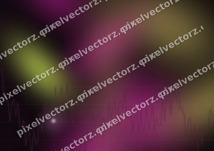 Glowing neon chart background in magenta and lime