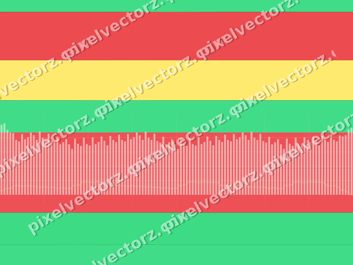 Glowing neon chart background in red and orange