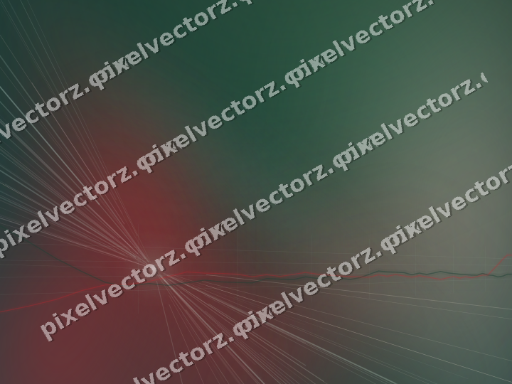 Glowing neon chart background in dark green and red