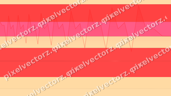 Glowing neon chart background in red and orange