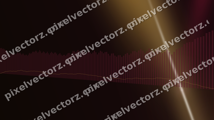 Glowing neon chart background in pink and amber