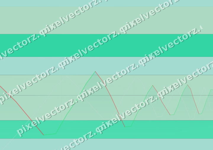 Glowing neon chart background in green and teal