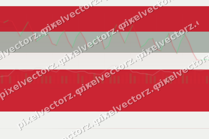 Glowing neon chart background in red and pale lime