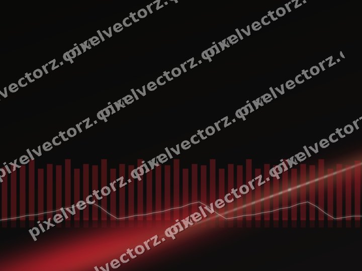 Glowing neon chart background in red and amber