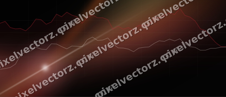 Leuchtender Neon Diagramm Hintergrund in Rot und Bernstein