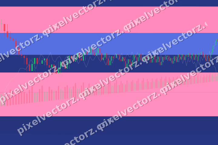 Glowing neon chart background in pink and blue