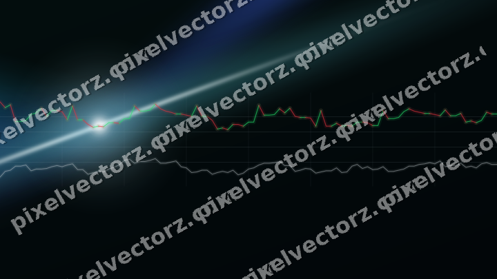 Glowing neon chart background in cyan and teal