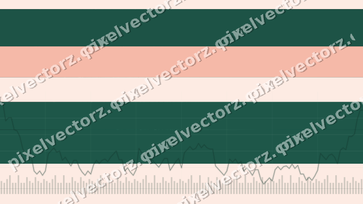 Glowing neon chart background in green and orange