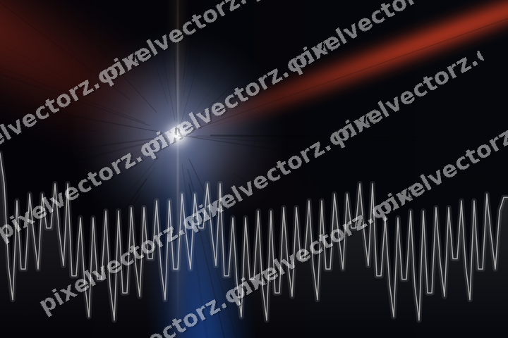 Glowing neon chart background in blue and red
