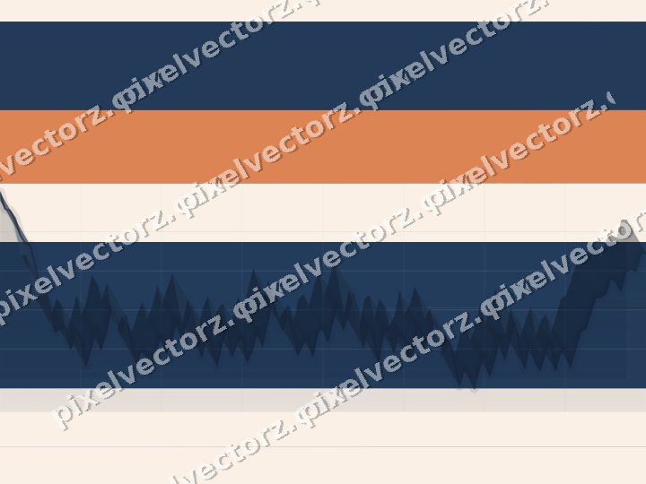 Glowing neon chart background in blue and orange