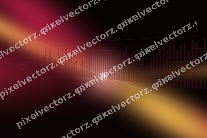 Glowing neon chart background in pink and amber