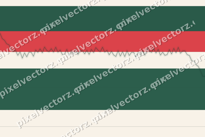 Glowing neon chart background in dark green and red