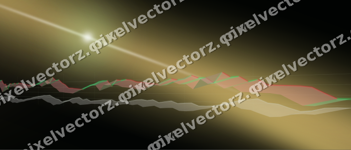 Glowing neon chart background in lime and yellow