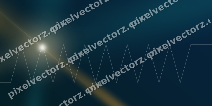 Glowing neon chart background in amber and dark teal