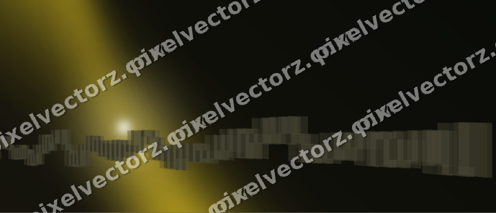 Glowing neon chart background in amber and yellow