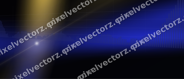 Glowing neon chart background in blue and amber
