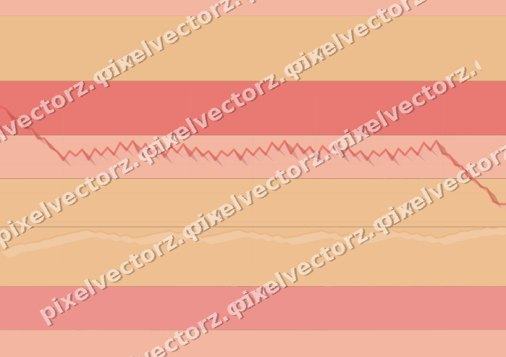 Glowing neon chart background in red and orange