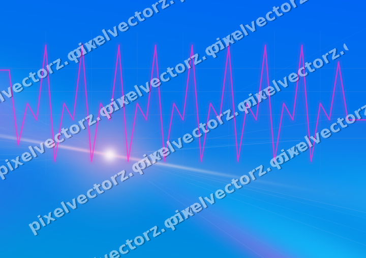Glowing neon chart background in magenta and purple
