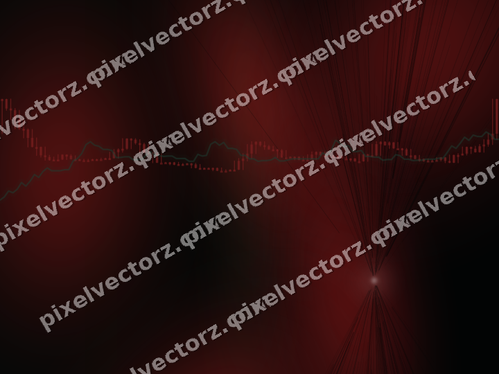 Glowing neon chart background in red and green
