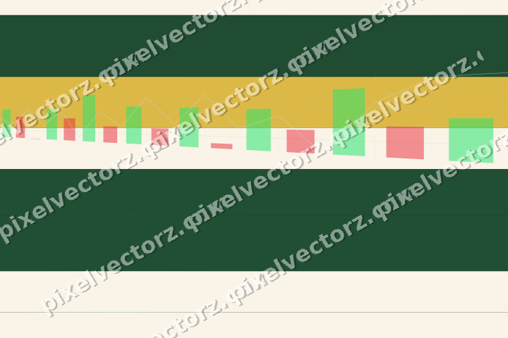 Glowing neon chart background in green and amber