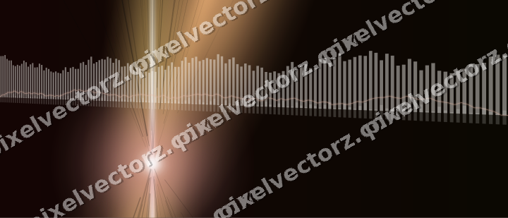 Glowing neon chart background in red and orange