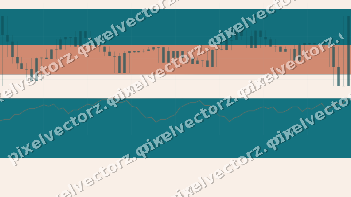 Glowing neon chart background in teal and orange
