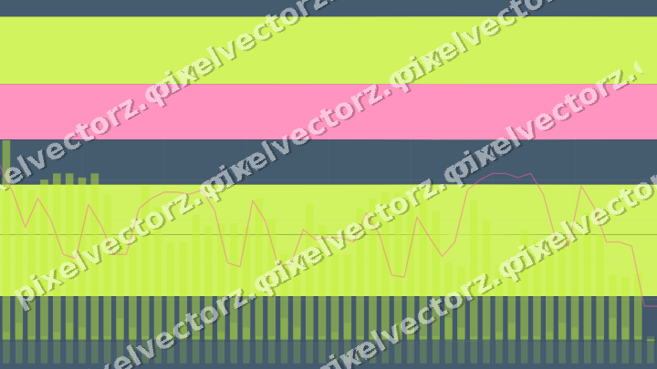 Glowing neon chart background in lime and amber