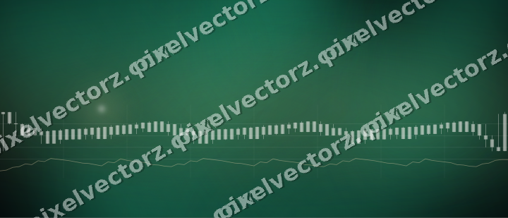 Glowing neon chart background in amber and green