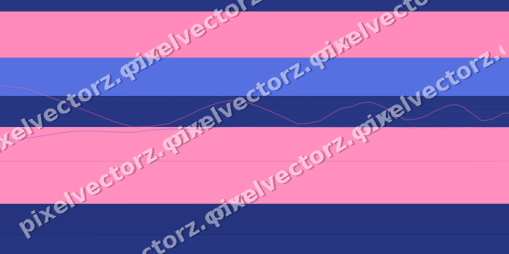 Glowing neon chart background in pink and blue