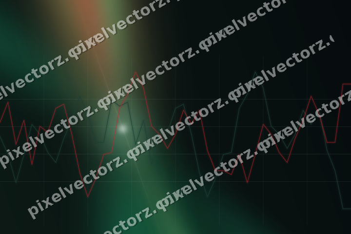 Leuchtender Neon Diagramm Hintergrund in Grün und Rot