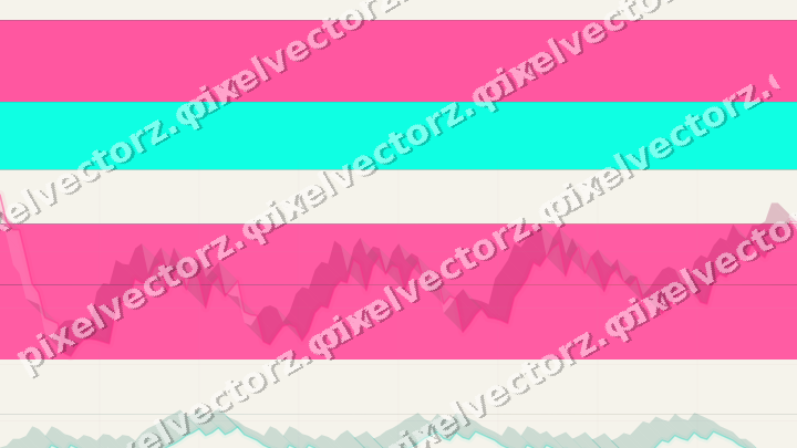 Glowing neon chart background in pink and orange