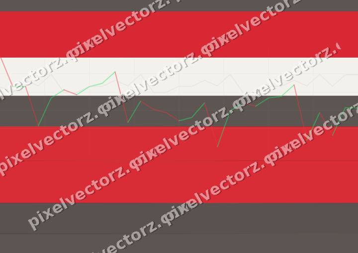 Glowing neon chart background in red and amber