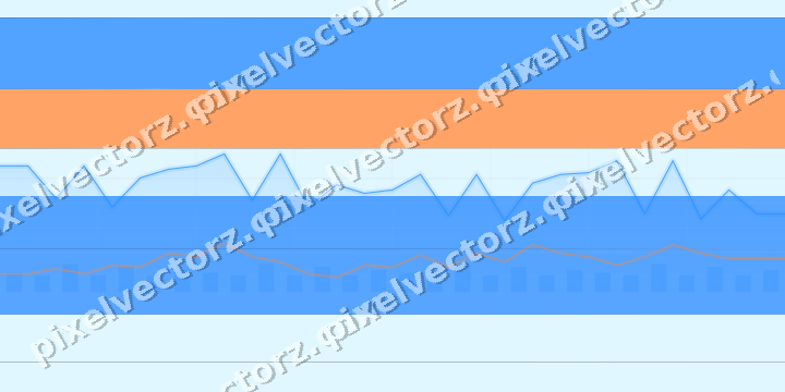 Glowing neon chart background in blue and red