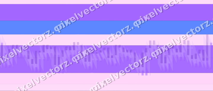 Glowing neon chart background in purple and blue