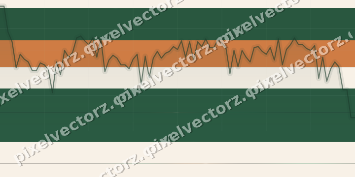 Glowing neon chart background in green and orange