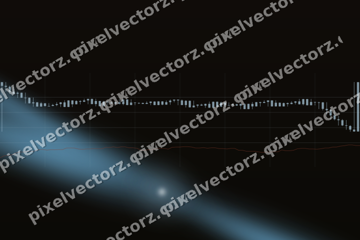 Glowing neon chart background in cyan and red