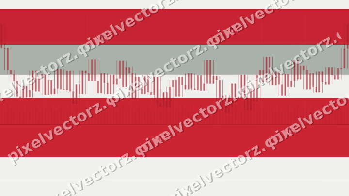 Glowing neon chart background in red and green