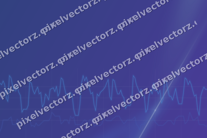 Glowing neon chart background in blue and cyan