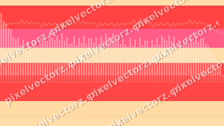 Glowing neon chart background in red and orange