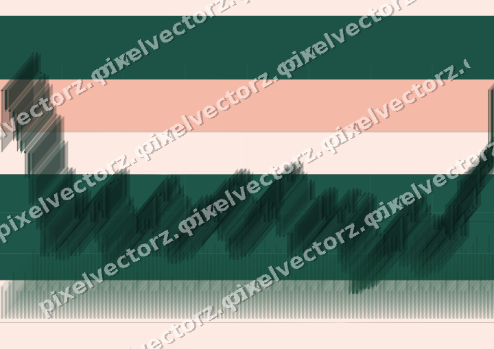 Glowing neon chart background in green and orange