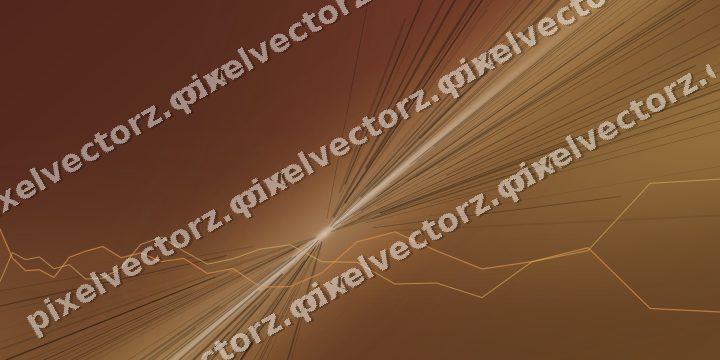Glowing neon chart background in orange and amber