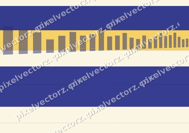 Glowing neon chart background in blue and amber
