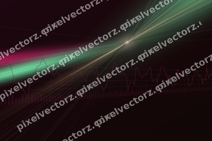 Glowing neon chart background in pink and green