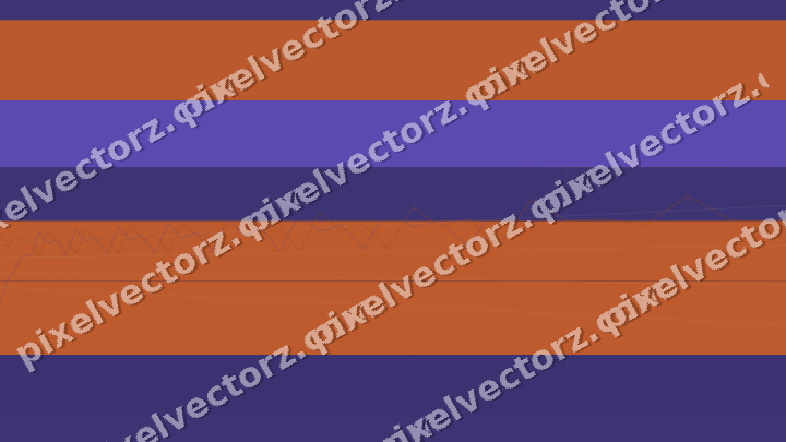 Glowing neon chart background in orange and blue