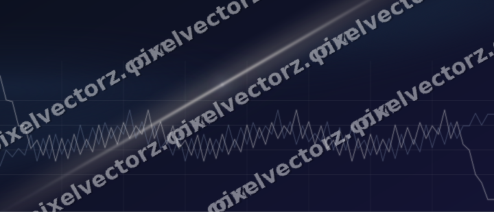 Glowing neon chart background in dark blue and red