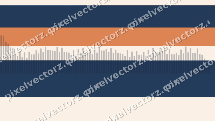 Glowing neon chart background in blue and orange