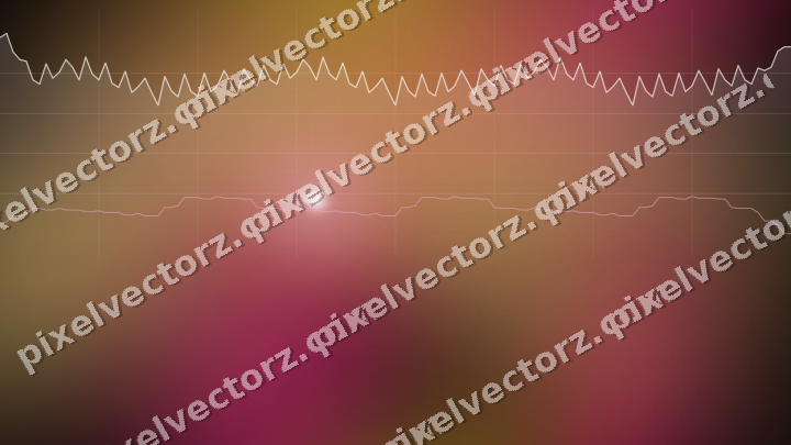 Glowing neon chart background in pink and yellow