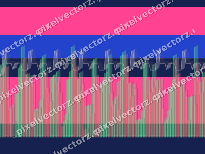 Soft pastel chart background in pink and blue