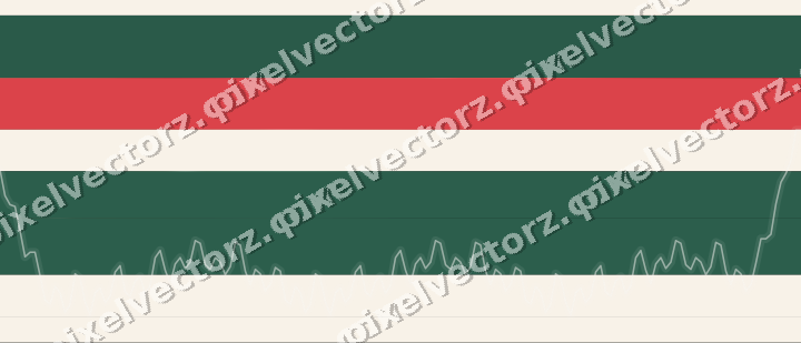 Glowing neon chart background in green and red